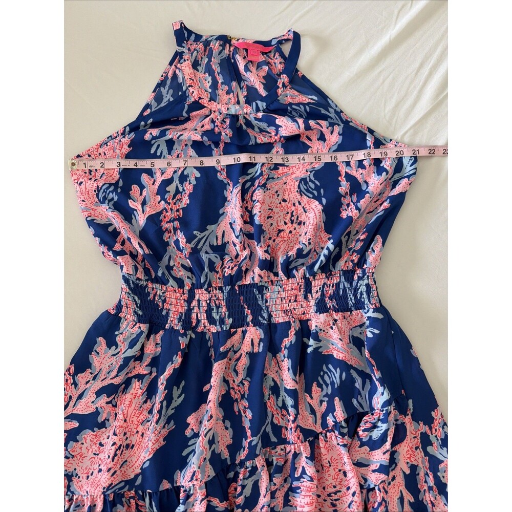 Lilly Pulitzer Pamelyn Dress Borealis Blue Womens 16 Swim On Over All Over Print - Picture 8 of 15